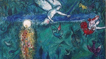  paradise - Adam and Eve expelled from Paradise detail contemporary Marc Chagall